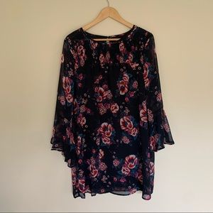 Francesca’s Miami Navy Blue Floral Dress